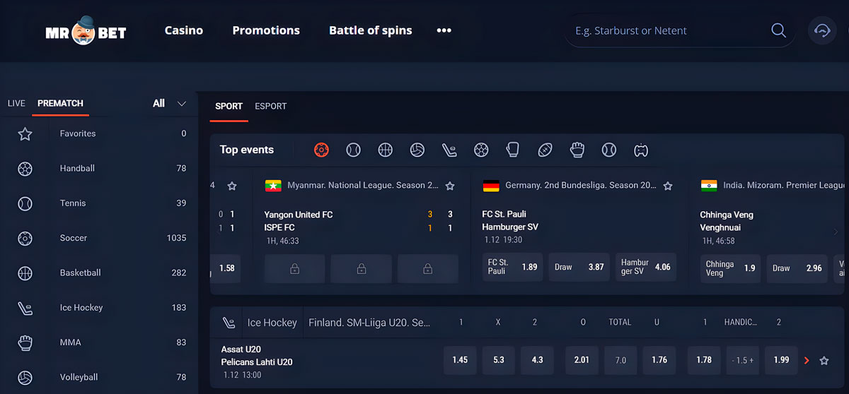 Mr Bet Sportwetten
