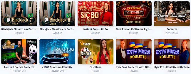 Mr Bet live dealer section